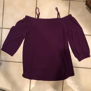 INC Purple off shoulder Top, M